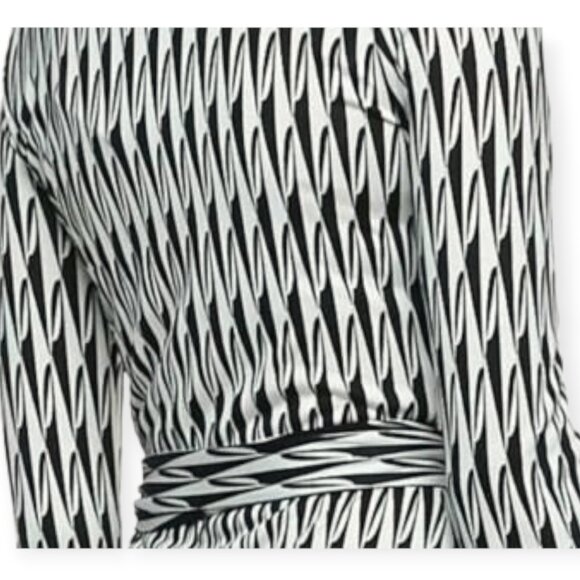 Diane Von Furstenberg Silk Wrap Dress Modern Harlequin Size 0 NWT - Picture 7 of 16